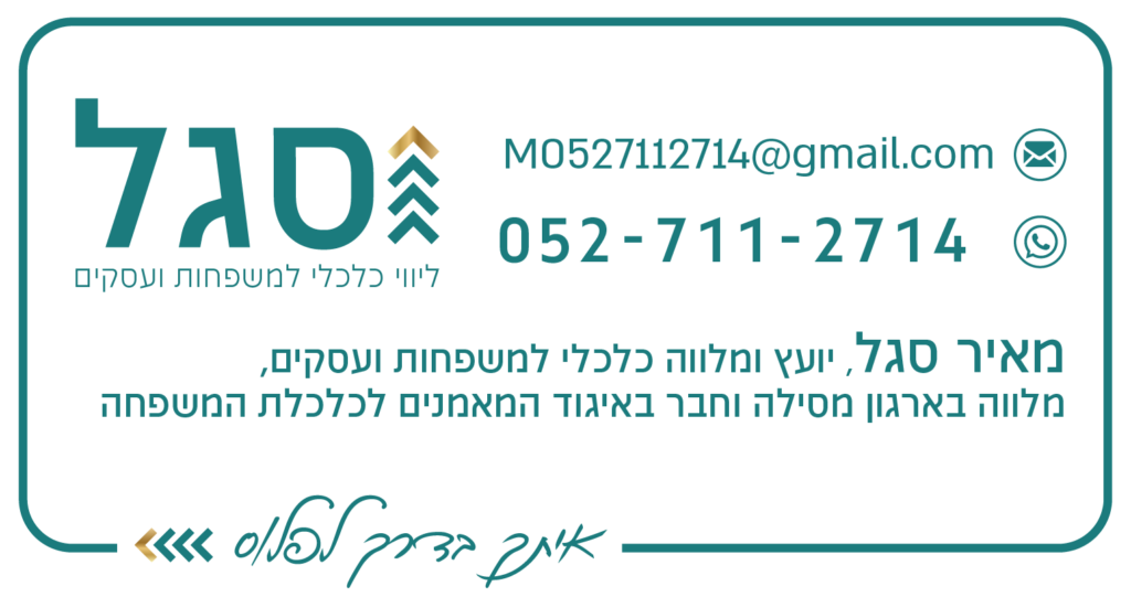 סגל ליווי כלכלי למשפחות ועסקים