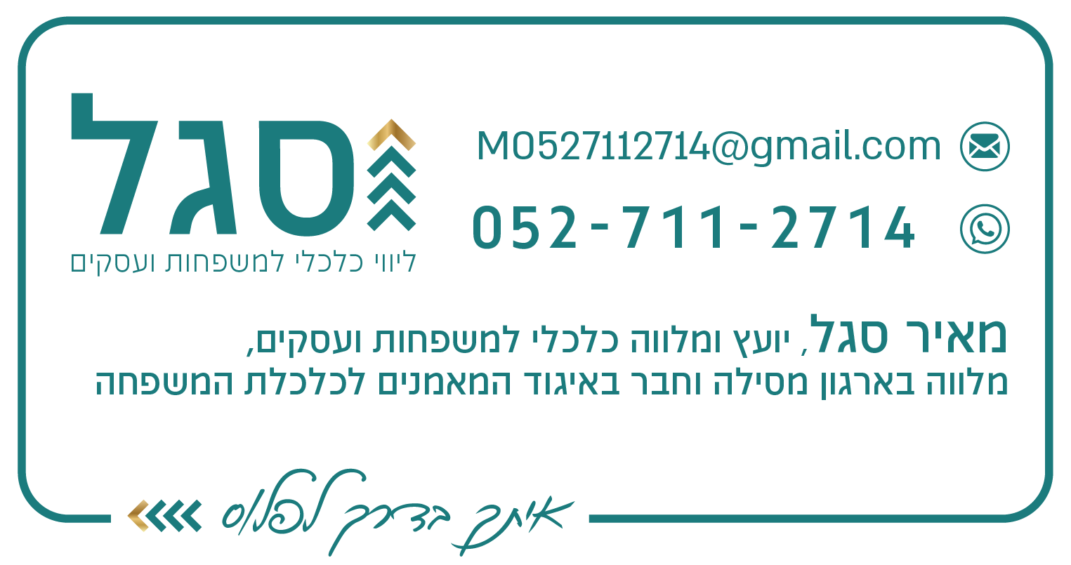 סגל ליווי כלכלי למשפחות ועסקים